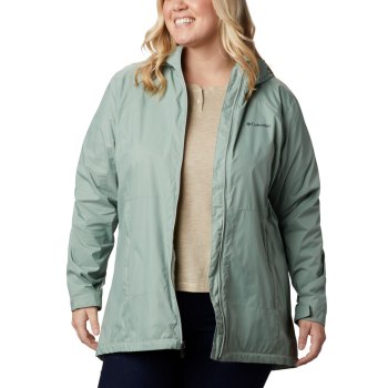 Columbia Switchback Lined Long Plus Size, Chamarras Verdes Para Mujer | 934761-AVH